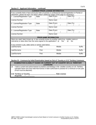 Form DBPR COSMO2 Application for Initial License by Exam Based on Current Licensure in Another Country or U.S. Territory - Florida, Page 5
