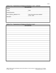 Form DBPR COSMO2 Application for Initial License by Exam Based on Current Licensure in Another Country or U.S. Territory - Florida, Page 7