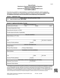Form DBPR COSMO8 Application for Registration of Initial HIV/AIDS Course - Florida, Page 3