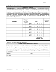 Form DBPR PG4701 Application for Licensure - Florida, Page 10