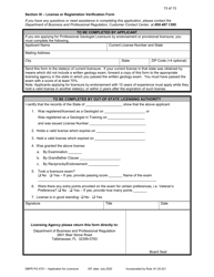 Form DBPR PG4701 Application for Licensure - Florida, Page 13