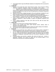 Form DBPR PG4701 Application for Licensure - Florida, Page 3