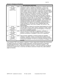 Form DBPR PG4701 Application for Licensure - Florida, Page 6