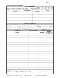 Form DBPR PG4701 Application for Licensure - Florida, Page 9