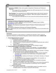 Form DBPR LA1 Application for Licensure: Examination - Florida, Page 11
