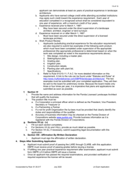 Form DBPR LA1 Application for Licensure: Examination - Florida, Page 13