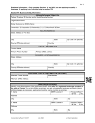 Form DBPR LA1 Application for Licensure: Examination - Florida, Page 8