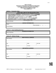 Form DBPR LA7 Maintenance Form/Status Change - Florida, Page 3