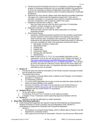 Form DBPR LA3 Application for Licensure: Endorsement - Florida, Page 12
