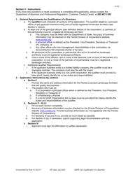 Form DBPR LA8 Application for Qualification of a Business Entity - Florida, Page 6