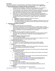 Form DBPR LA4 Application for Licensure: Certificate of Temporary Registration - Florida, Page 11