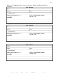 Form DBPR LA4 Application for Licensure: Certificate of Temporary Registration - Florida, Page 6