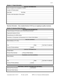 Form DBPR LA4 Application for Licensure: Certificate of Temporary Registration - Florida, Page 8