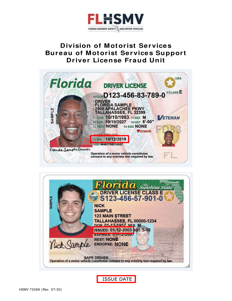 Form HSMV72068 Driver License / Identification Card Fraud Investigation Request - Florida, Page 3