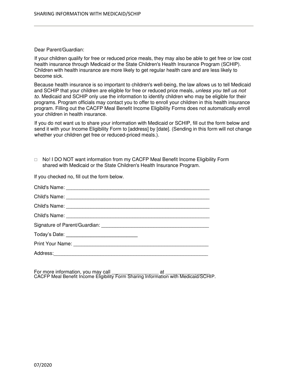 CACFP Meal Benefit Income Eligibility Statement - Georgia (United States), Page 9
