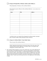 Form GAVFL002 Application to Amend a State Franchise - Georgia (United States), Page 2