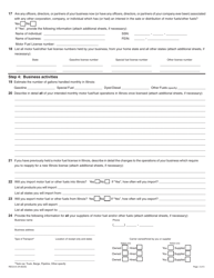 Form REG-8-A Application for Motor Fuel Tax License (Distributor, Supplier, Receiver, and/or Blender) - Illinois, Page 2
