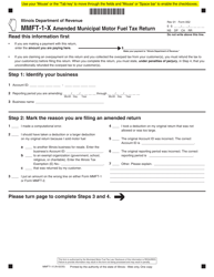 Document preview: Form MMFT-1-X (052) Amended Municipal Motor Fuel Tax Return - Illinois