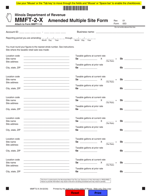 Form MMFT-2-X (053) Amended Multiple Site Form - Illinois