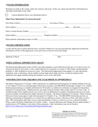 DVA Form EDI (IL497-0002) Part 1 Application for Educational Opportunities Grant for Children of Deceased or Disabled Veterans - Illinois, Page 2
