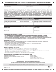 Idph Uniform Practitioner Order for Life-Sustaining Treatment (Polst) Form - Illinois, Page 2