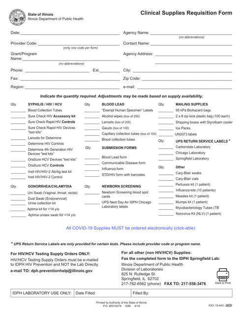 Form IOCI19-643  Printable Pdf