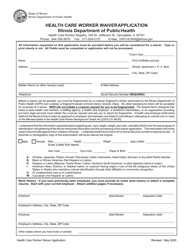 Document preview: Health Care Worker Waiver Application - Illinois