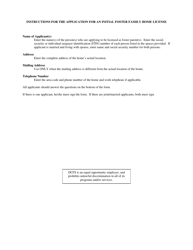 Form CFS597 A Application for an Initial Foster Family Home License - Illinois, Page 2