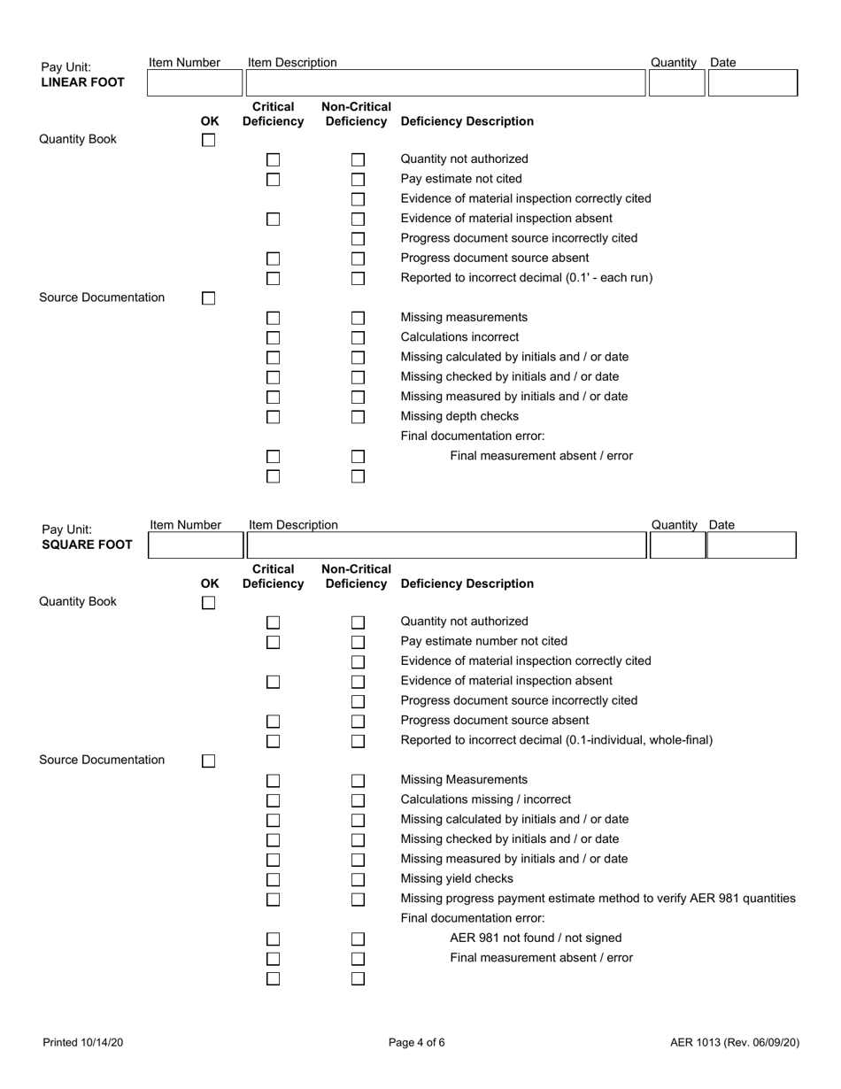 Form AER1013 Progress Documentation Review Worksheet - Illinois, Page 4