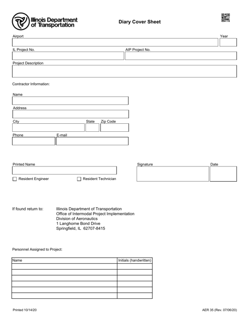 Form AER35  Printable Pdf