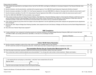Form BC111 Checklist for Engineer&#039;s Final Payment Estimate - Illinois, Page 2