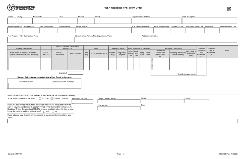 Form BDE2735  Printable Pdf