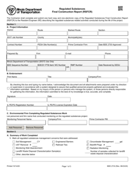 Form BDE2733 Regulated Substances Final Construction Report (Rsfcr) - Illinois