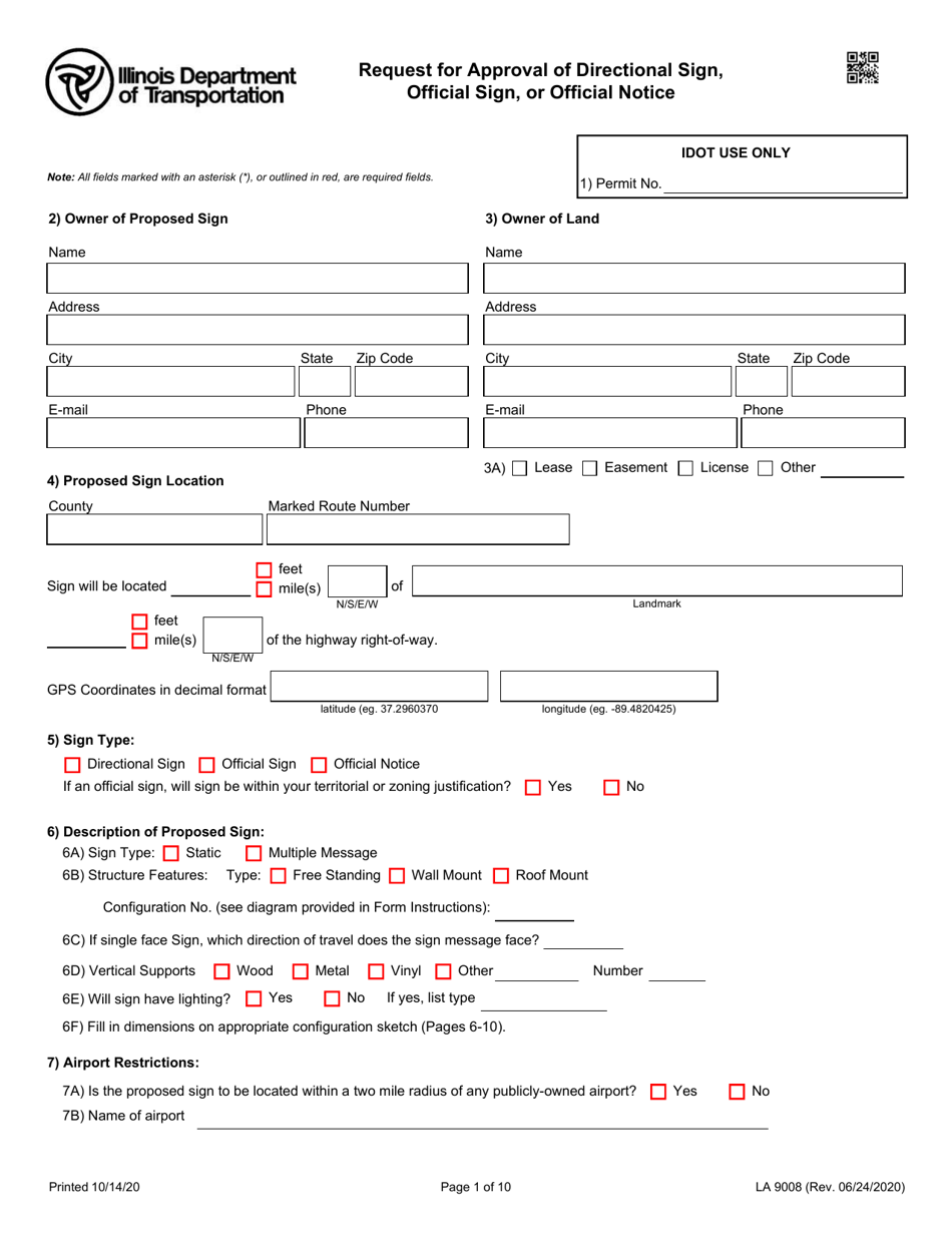 Form LA9008 Download Fillable PDF or Fill Online Request for Approval ...