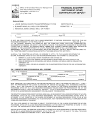Form IL472-0282 Financial Security Instrument (Bond) Certificate of Deposit - Illinois