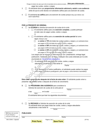 Formulario WA-O604.4 Orden De Exencion De Cuotas De La Corte - Illinois (Spanish), Page 2