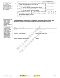 Formulario WA-P603.4 Solicitud De Exencion De Tasas De La Corte Penal - Illinois (Spanish), Page 3