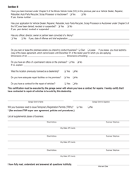 Form VSD324 Dealer License Application - Illinois, Page 2