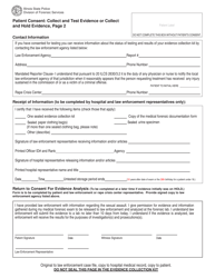 Form ISP6-003 Patient Consent: Collect and Test Evidence or Collect and Hold Evidence - Illinois, Page 2