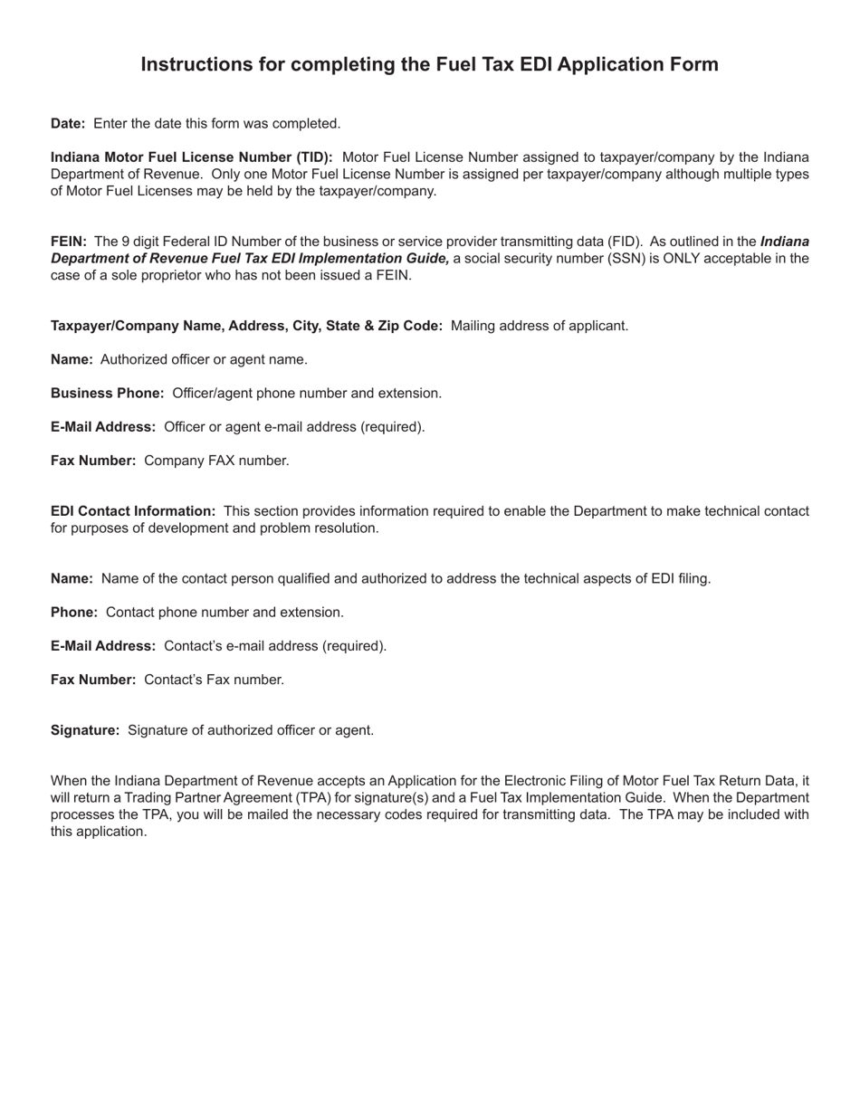 Form EF-APP2 (State Form 51622) Application for the Electronic Filing of Motor Fuel Tax Returns - Indiana, Page 3