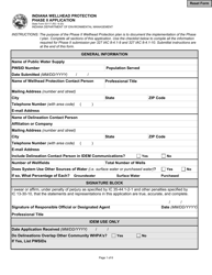 Document preview: State Form 53117 Indiana Wellhead Protection Phase II Application - Indiana