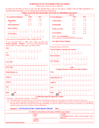 Document preview: Form DAS-SAE1174 Substitute W 9/Vendor Update Form - Iowa