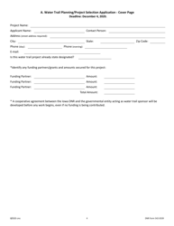 DNR Form 542-0339 Water Trails Program Water Trail Planning Assistance Selection Application - Iowa, Page 4