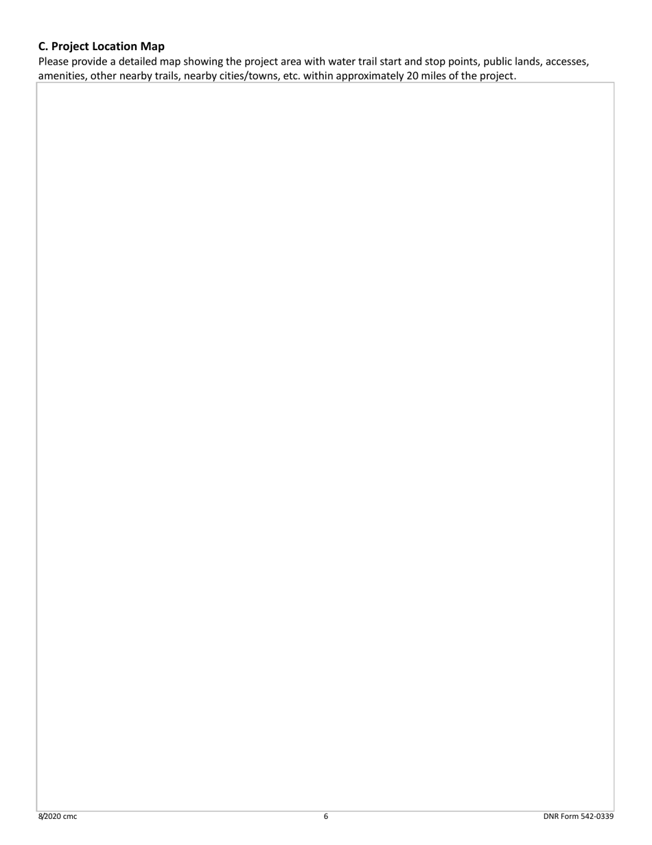 DNR Form 542-0339 Water Trails Program Water Trail Planning Assistance Selection Application - Iowa, Page 6