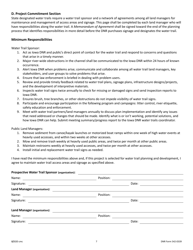 DNR Form 542-0339 Water Trails Program Water Trail Planning Assistance Selection Application - Iowa, Page 7