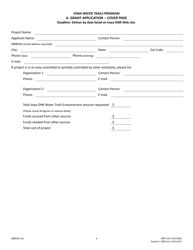 DNR Form 542-0626 (542-0327) Section I Water Trails Program Cost-Share Application - Iowa, Page 4