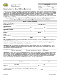 Document preview: DNR Form 542-0952 Registration for Group 1 Grain Elevators - Iowa
