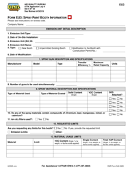 Document preview: DNR Form 542-0935 (EU3) Spray Paint Booth Information - Iowa