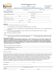 Document preview: Retail Breeder License - Kansas, 2021
