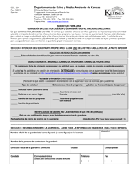 Formulario CCL.201 Solicitud Para Una Guarderia En Casa Con Licencia O Guarderia Grupal En Casa Con Licencia - Kansas (Spanish)